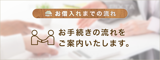 お手続きの流れをご案内いたします