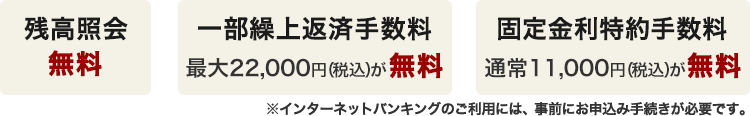 お借入後は「インターネットバンキング」が便利でおトク。