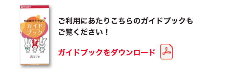 ご利用にあたりこちらのガイドブックもご覧ください！ガイドブックをダウンロード